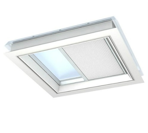Veluxplissevoorlichtkoepeldesignproductfotokleuren Design Velux plisségordijnen lichtkoepel Hennie's Zonwering