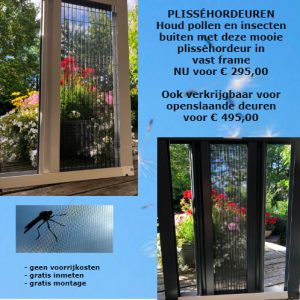 plisséhordeur Sinax Hennie's Zonwering