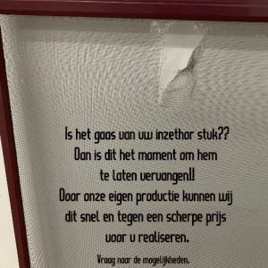 Gaas vervangen inzethorren Hennie's Zonwering