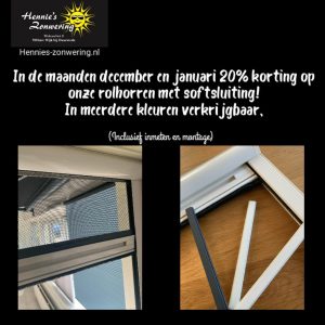 Rolhorren korting Hennie's Zonwering