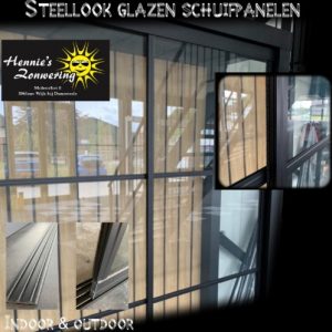 Steellook glazen schuifpanelen Hennie's Zonwering