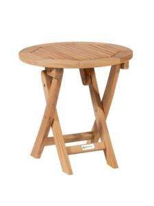 Tuinmeubelen Various tables round Hennie's Zonwering