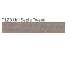 T128 Uni Sepia Tweed Hennie's Zonwering