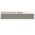 T136 Uni Stone Tweed Hennie's Zonwering