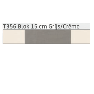 T356 Blok 15 cm Grijs/Crème Hennie's Zonwering