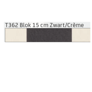 T362 Blok 15 cm Zwart/Cremé Hennie's Zonwering