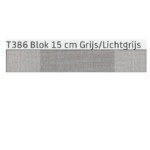 T386 Blok 15 cm Grijs/Lichtgrijs Hennie's Zonwering