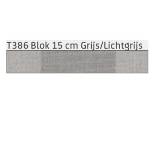 T386 Blok 15 cm Grijs/Lichtgrijs Hennie's Zonwering