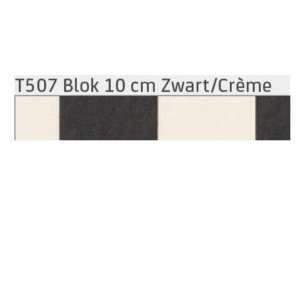 T507 Blok 10 cm Zwart/Crème Hennie's Zonwering