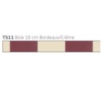 Tibelly T511 Blok 10 cm Bordeaux/Cremé Hennie's Zonwering