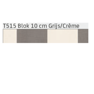 T515 Blok 10 cm Grijs/Crème Hennie's Zonwering