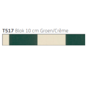 Tibelly T517 Blok 10 cm Groen/Cremé Hennie's Zonwering