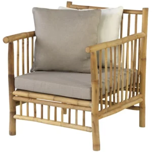 Bamboo Tuin Loungestoel Incl Kussens Hennie's Zonwering