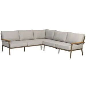 Orlando Loungeset Aluminium Teak Hennie's Zonwering