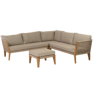 San Remo Loungeset Teak Zand Incl Kussens Hennie's Zonwering
