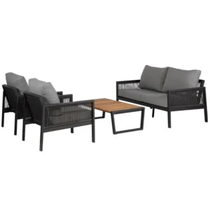 Sydney Coffee Set Teak Hennie's Zonwering