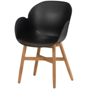 Tulip Fauteuil Teak Zwart Hennie's Zonwering