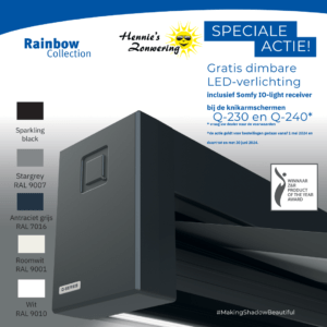 Rainbow Actie Gratis Led-Verlichting Hennie's Zonwering