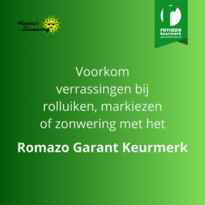 Romazo Garant Hoofdfoto Hennie's Zonwering