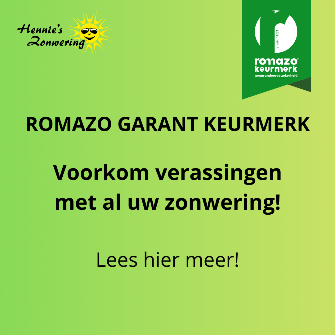 Romazo hoofdfoto Hennie's Zonwering Romazo hoofdfoto Hennie's Zonwering